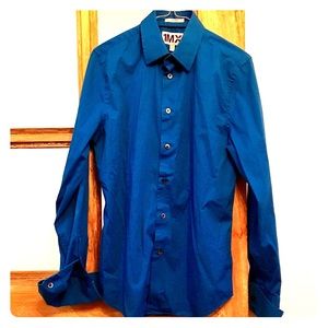 Bold blue 1MX Express shirt